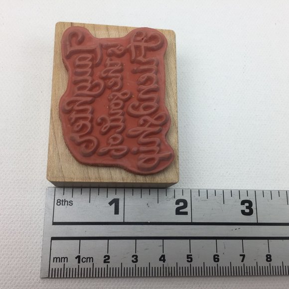 PSX Laughter is the Soul of Friendship Calligraphy Rubber Stamp Card Scrapbook - Picture 6 of 6